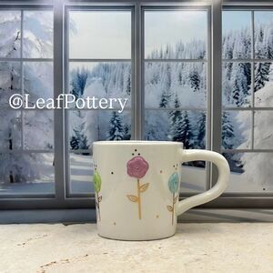 Dancing Flowers Multi Colored Ceramic 16oz Mug